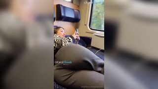 Karol Rosado Fucking on all fours while traveling on the train