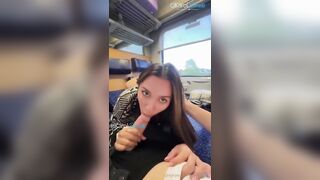 Karol Rosado Fucking on all fours while traveling on the train