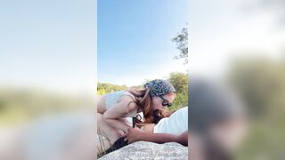 Unfaithful girl has sex on the riverbank with her lover