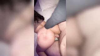 Fucking a Latina with a big ass in doggy style