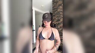 Hot Girl Masturbating in Front of the Balcony