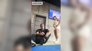 Colombian beauty with curves craves sex after the gym