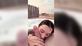 Karol Rosado having sex in the desert with her boss in a jacuzzi
