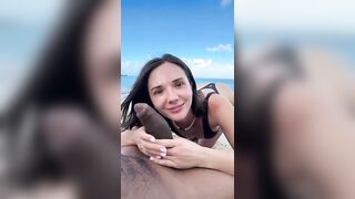 Eve Sweet gets fucked by a huge cock on the beach