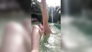 La Sarca Biker Gets Wild by the Pool in a Steamy Solo Moment