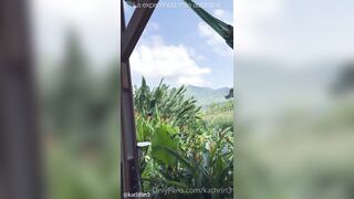 Kathrin3, very horny, has sex by a pool