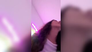 Stargirlstez sucks and masturbates with a dildo