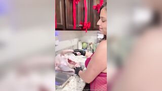 Taliya Jordan gets fucked naked in the kitchen