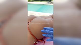 Michelle Rabbit and Paola Vega having sex in a lesbian video after a massage