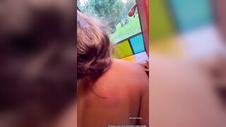 Brenda Trindade fucking on all fours, taking it up the ass and getting a creampie.