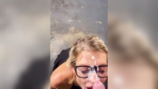 A great load, with pleasure all over my girlfriend's face.