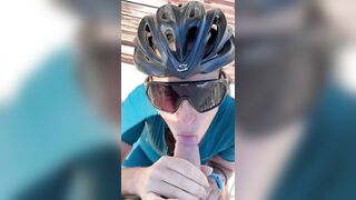 Cyclist Cecilia Sopena Sucks a Cock