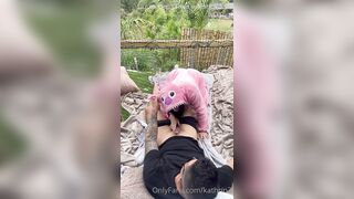 Kathrin3 in a porn video having sex outdoors