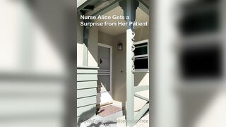 The nurse takes her patients penis and they end up fucking