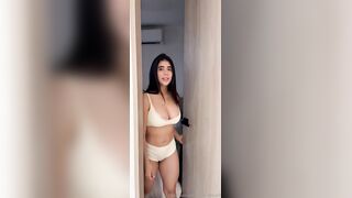 Girl with a perfect body fucking in the kitchen before breakfast