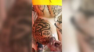 Big assed tattooed girl getting fucked in the ass doggy style