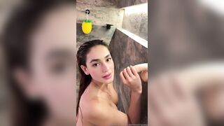 Valentina Rodriguez fingering her ass in the shower