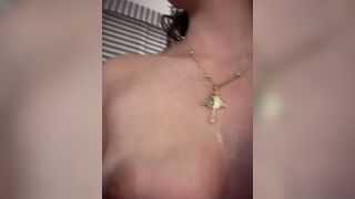 Anita Vega naked, masturbating with a huge torso shaped dildo