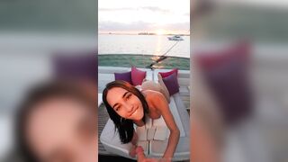 Izzy Green gets fucked doggy style on her friends yacht