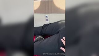 MistyRay straddles her boyfriend's cock while wearing lingerie