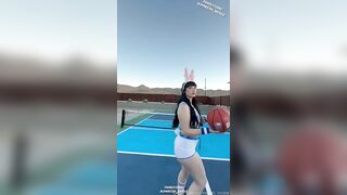 Auhneesh Nicole  with her big ass gets fucked by a BBC outdoors dressed as Lola Bun
