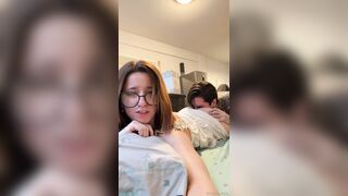 Homemade porn video of a redhead dressed as a package delivery woman fucking a strang